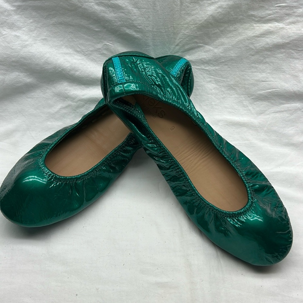 Tieks by Gavrieli Emerald Green patent size 9